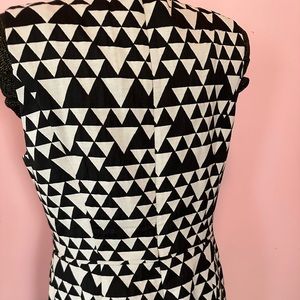 Black and white j crew dress
